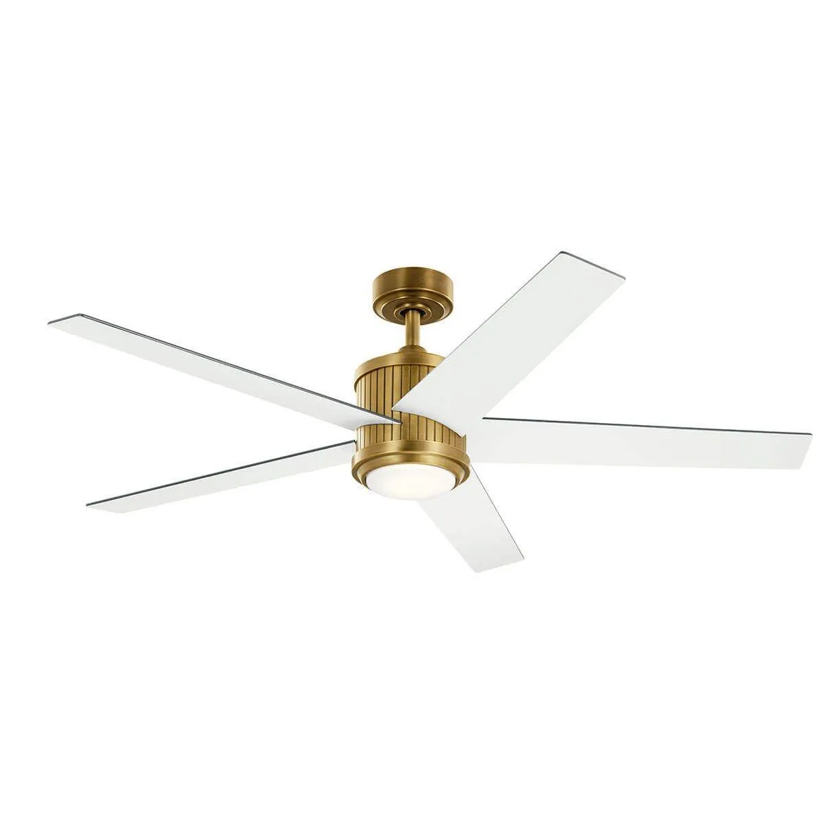 Brahm 56 Inch Natural Brass LED Indoor Ceiling Fan with Remote