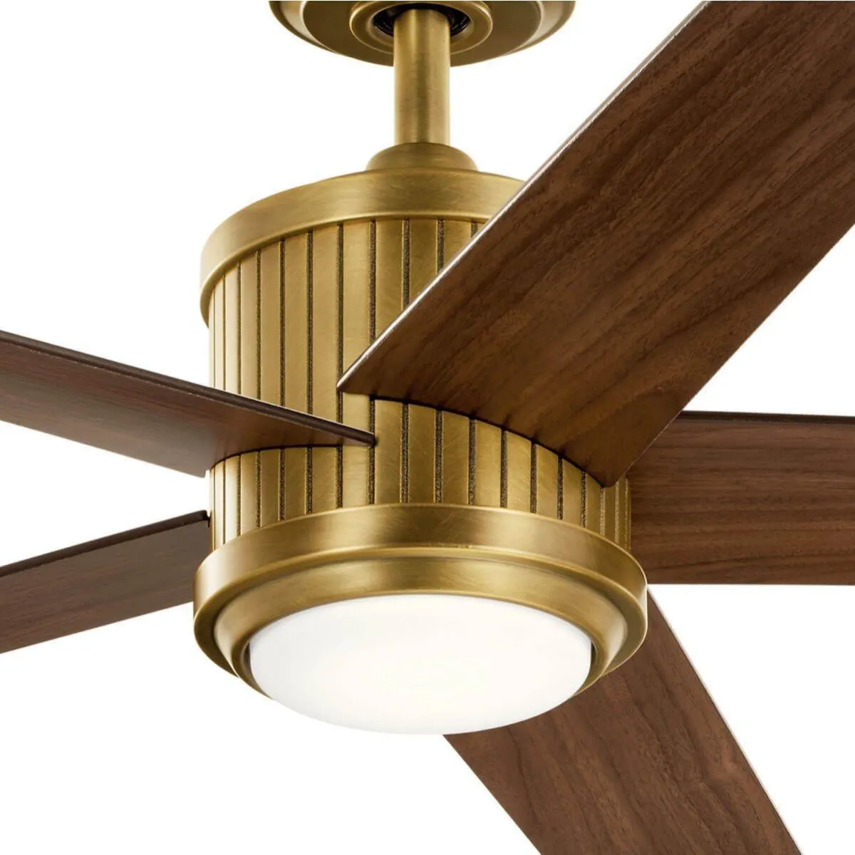 Brahm 56 Inch Natural Brass LED Indoor Ceiling Fan with Remote