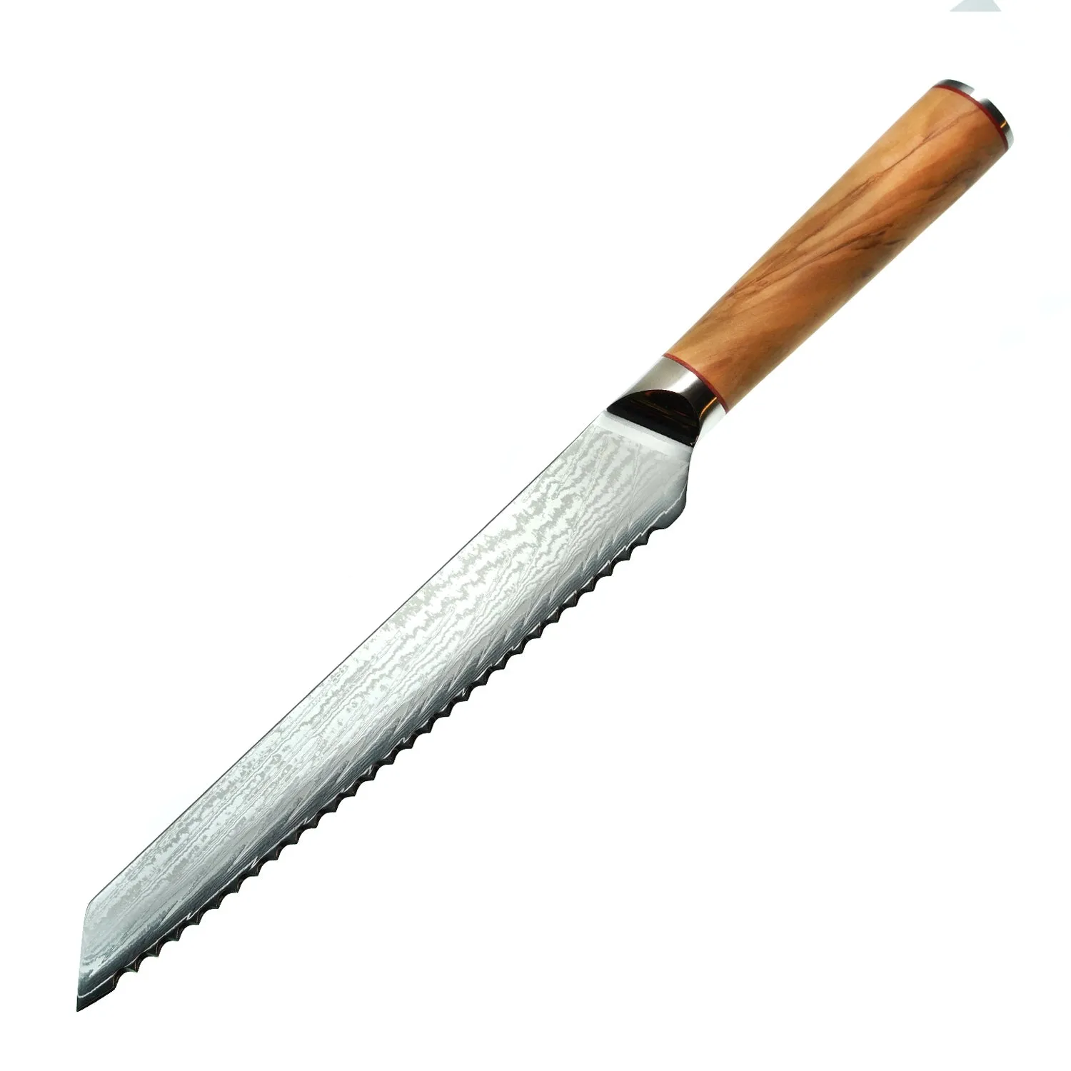 Bread Knife with Olive Wood handle