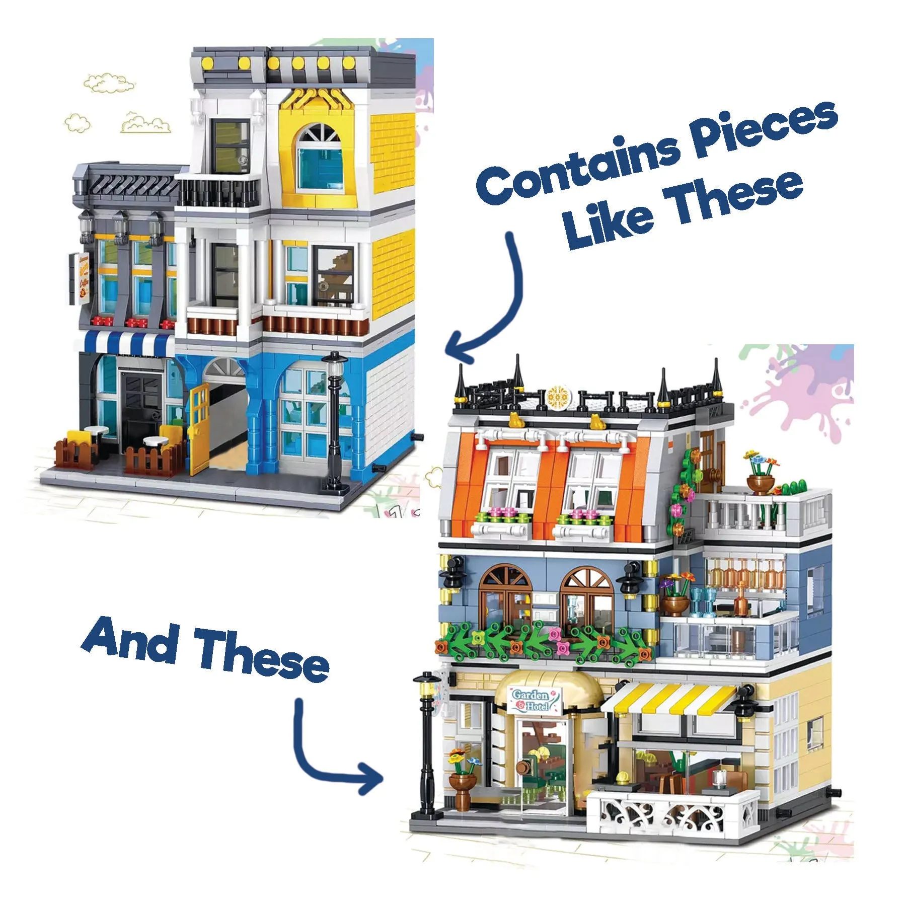 Buildings & Houses Parts Pack - 400pcs - Unbranded