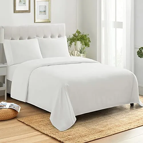 California King Size Sheets 100% Cotton Made in Egypt Soft 400 Thread Count for Cal King Size Bed Mattress, 4 Pieces Bedding Sheets & Pillowcases Sets, California King, White