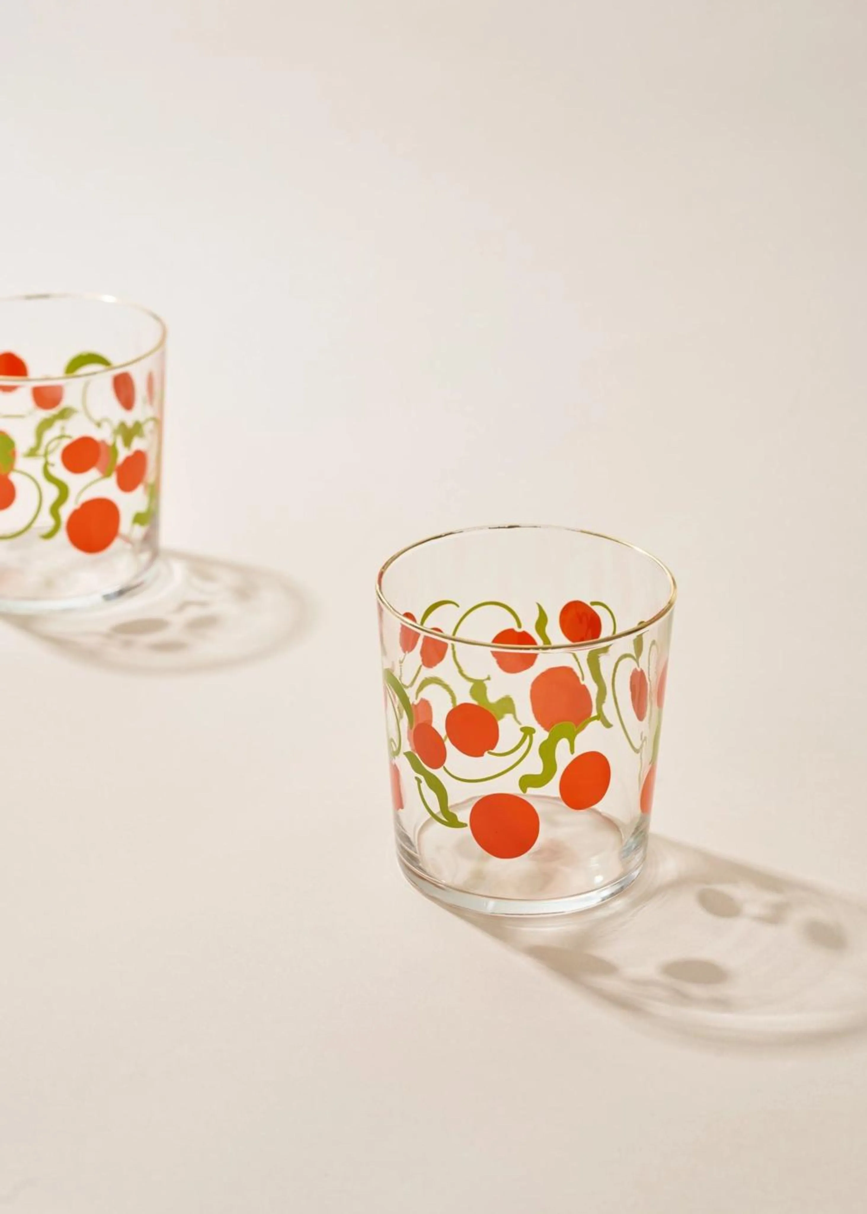 Cherry bouncer glass tumbler