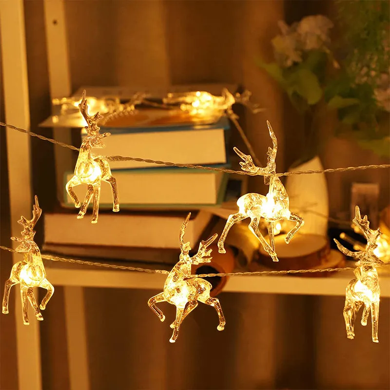 Christmas Reindeer String Lights 6 Meters 40 LED Light Indoor Outdoor Decoration