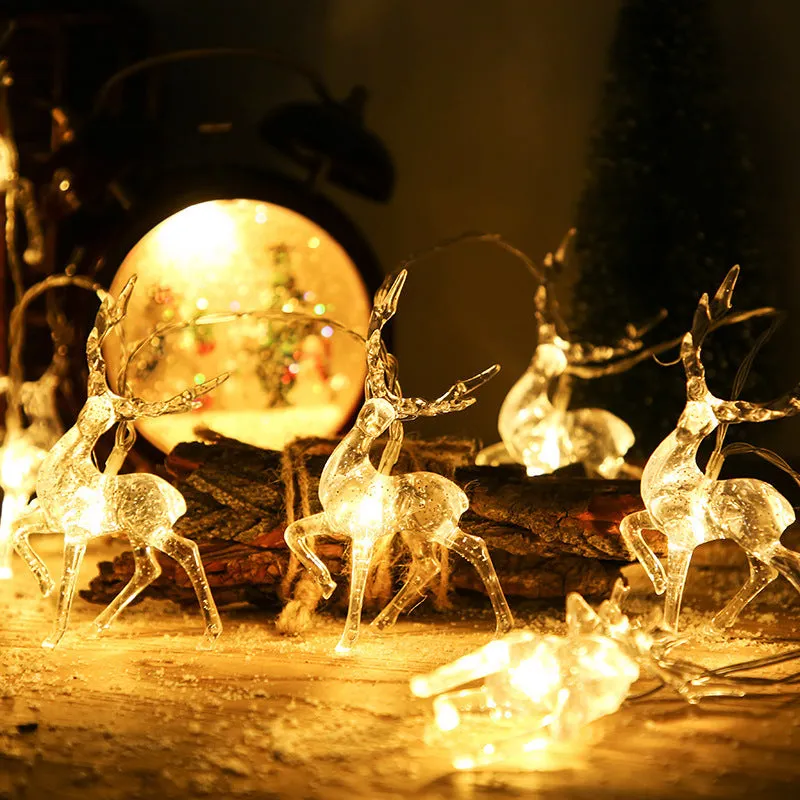 Christmas Reindeer String Lights 6 Meters 40 LED Light Indoor Outdoor Decoration