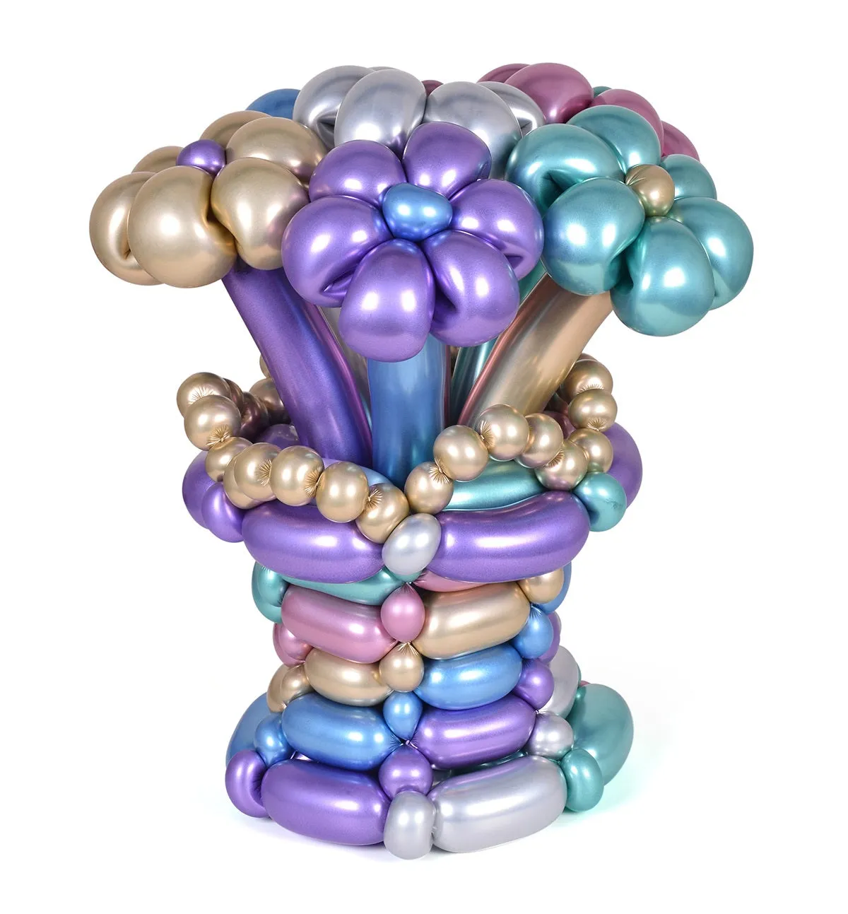 Chrome Balloon Flower Pot PRE-ORDER 1DAY In Advance