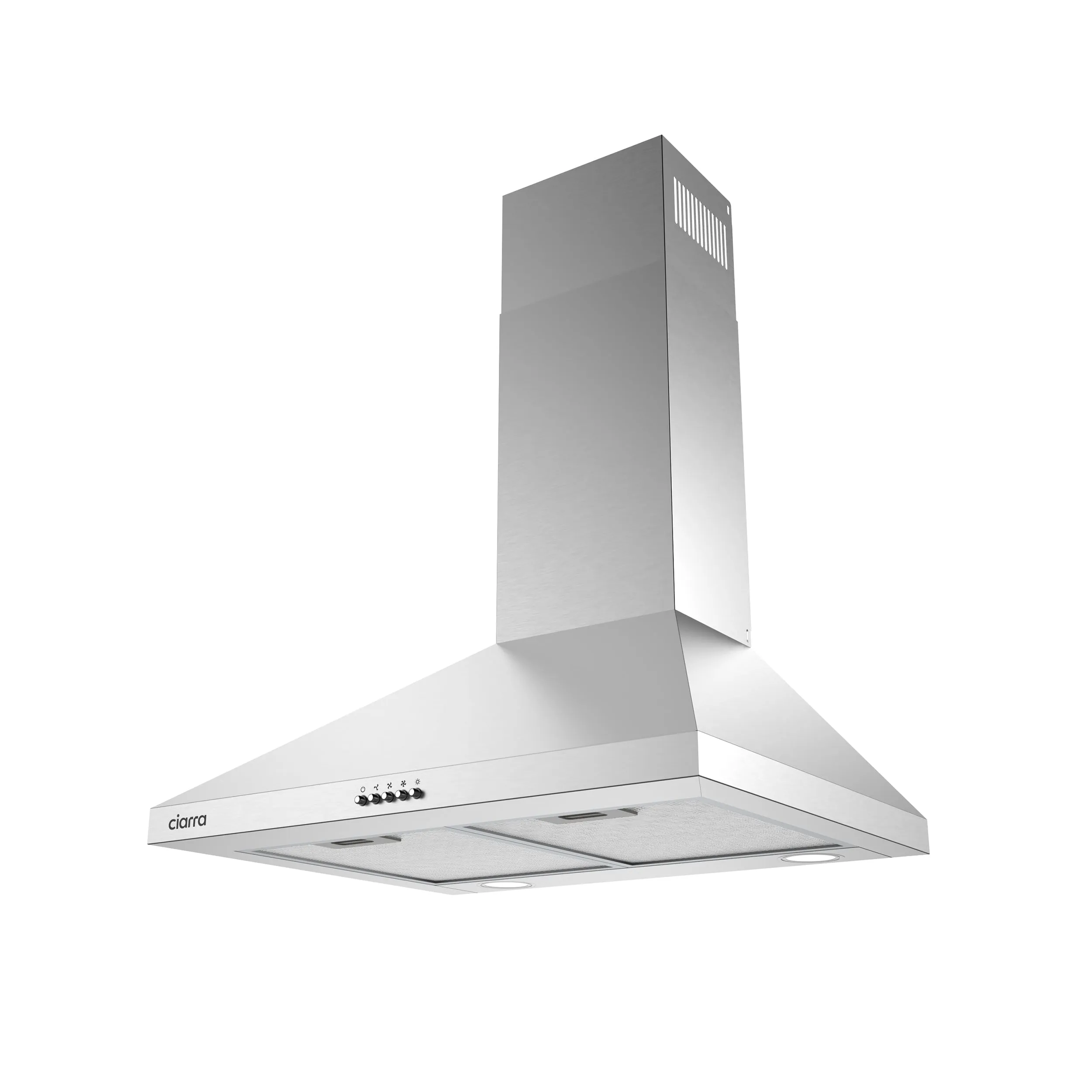 CIARRA 24 Inch Wall Mount Range Hood With 3-Speed Extraction CAS60206P-OW