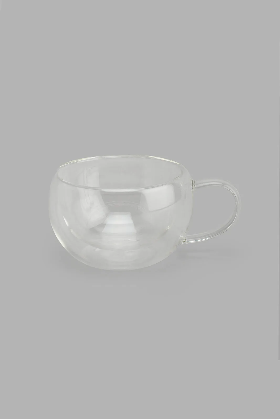 Clear Double Wall Cup And Saucer Set (270ml)