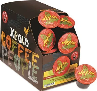 Coffee People Jet Fuel Dark Roast Coffee K-Cups 96 Per Carton