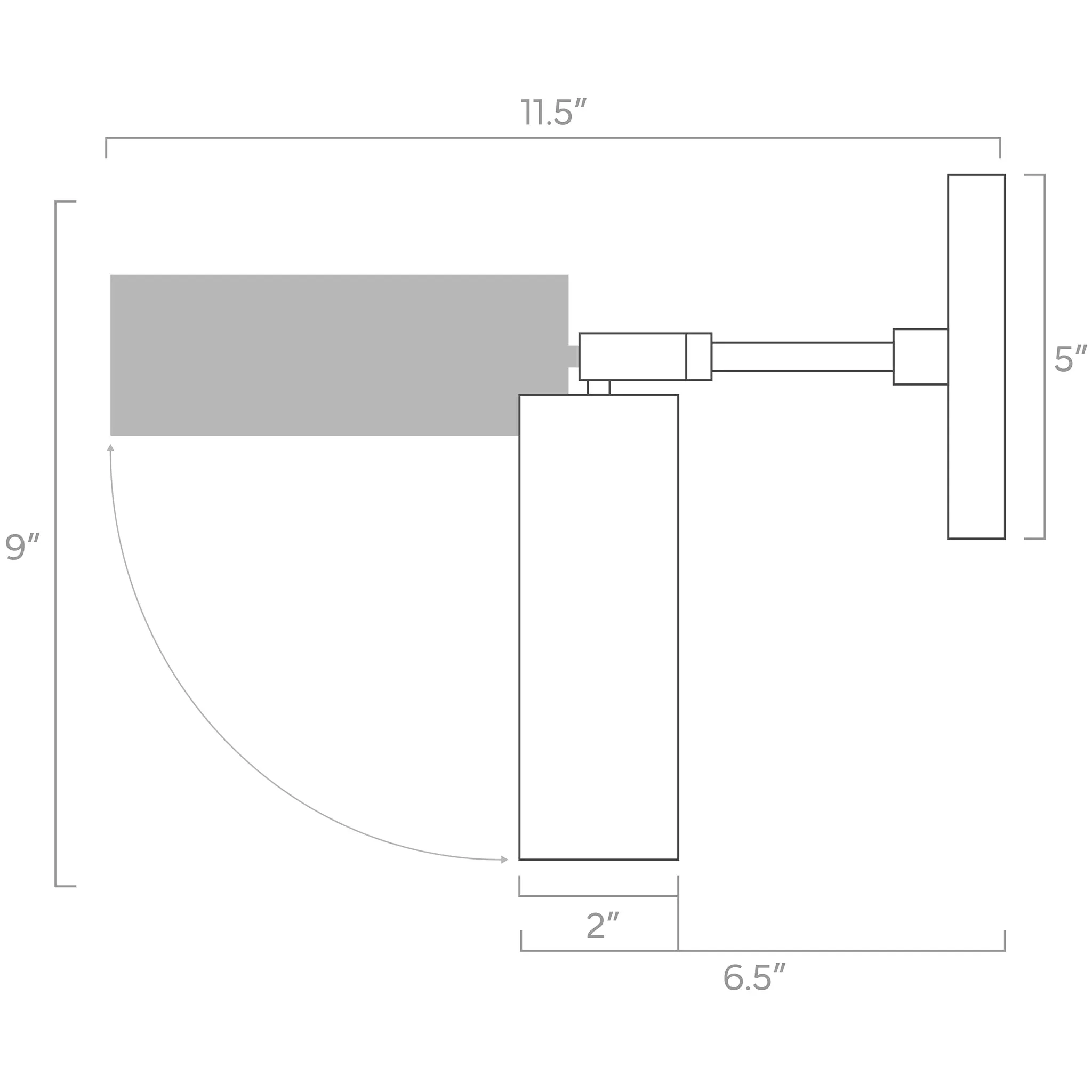 Color Reader Sconce - 3" Arm