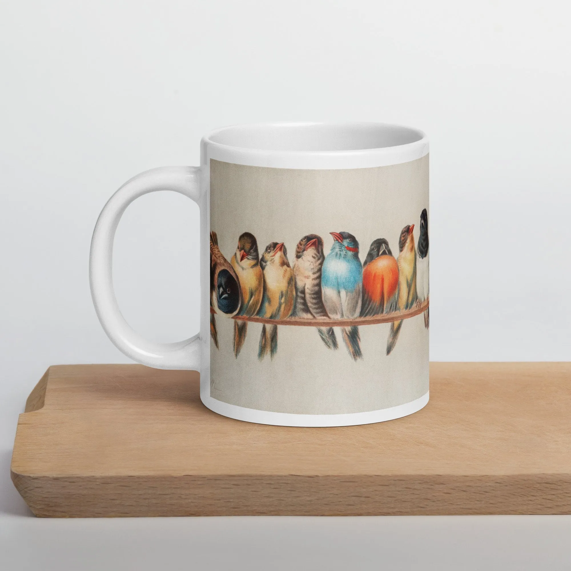 Colorful Birds Large Coffee Mug Nature