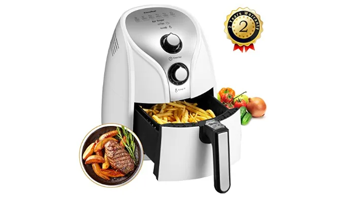 Comfee 1500W Multi Function Electric Hot Air Fryer with 2.6 Qt. Removable Dishwasher Safe Basket - Ships Same/Next Day!