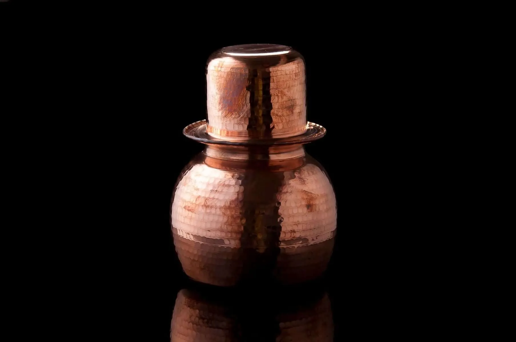 Copper Water Pot With Cup (Sombu - Lota)