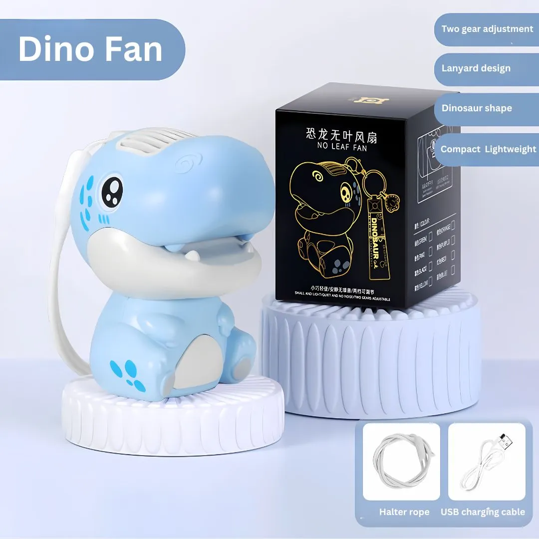 Cute Dinosaur Desk Fan | Portable Mini Fan with USB Charging