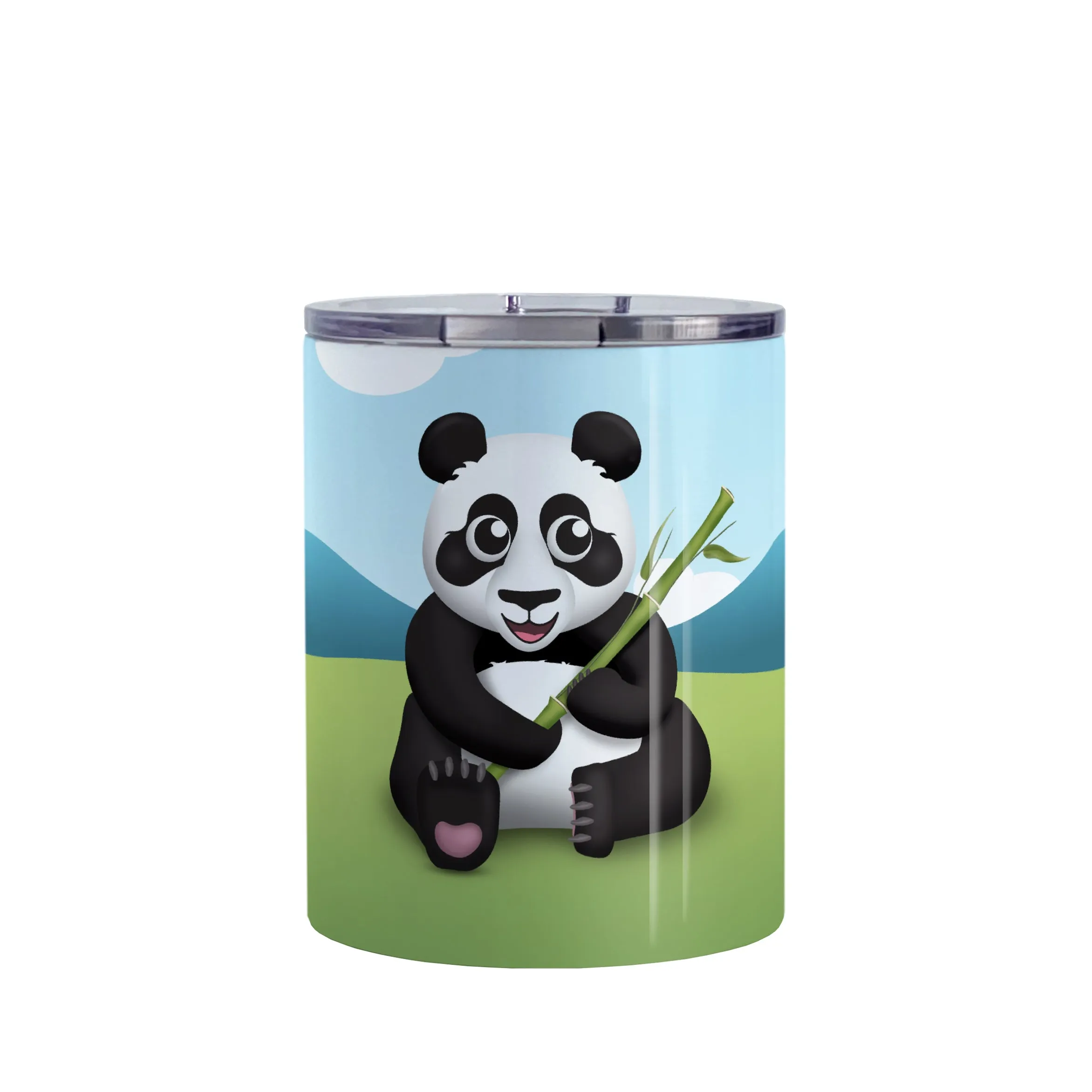 Cute Panda with Bamboo Tumbler Cup