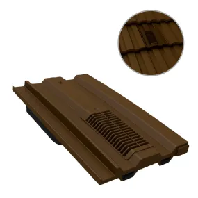 Dark Brown Mini Castellated Roof Tile Vent for Marley Redland Sandtoft