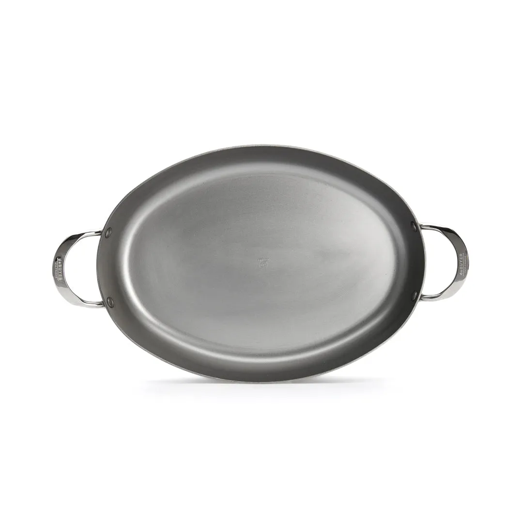 de Buyer MINERAL B Carbon Steel Oval Roasting Pan