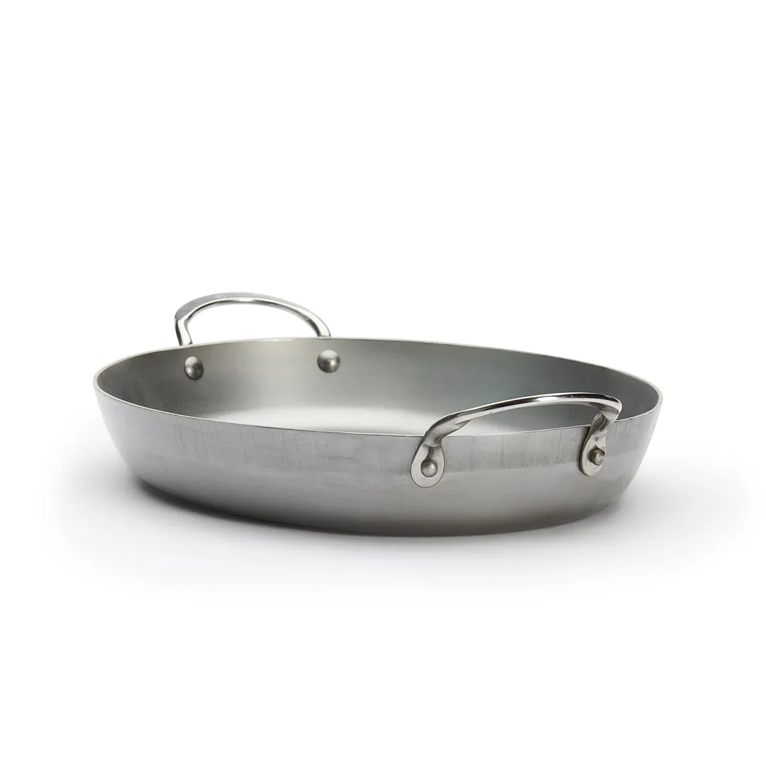 de Buyer MINERAL B Carbon Steel Oval Roasting Pan