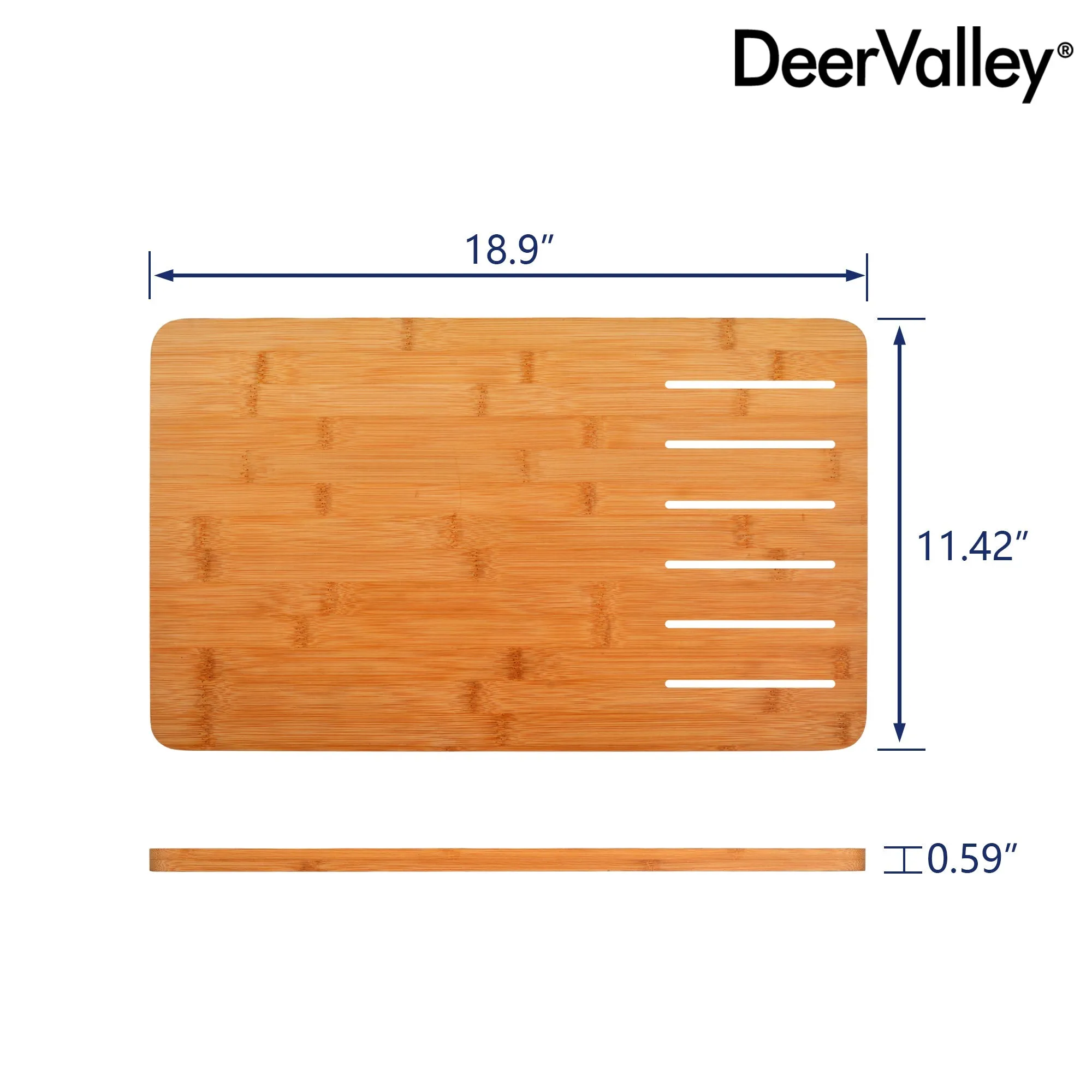 DeerValley DV-K0067B02 18.90" x 11.42" x 0.59" Kitchen Sink Cutting Board (Compatible with DV-1K0067)