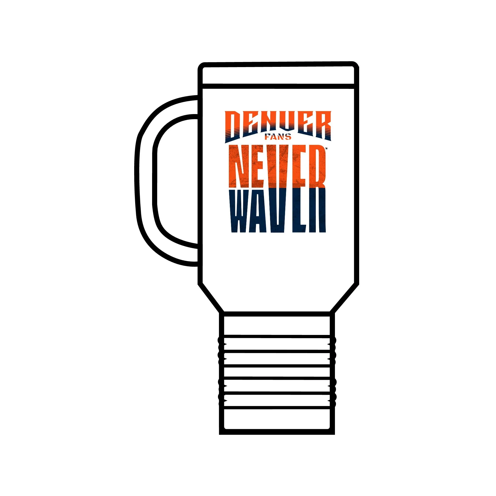 Denver Fans Never Waver Insulated Travel Mug, 40oz