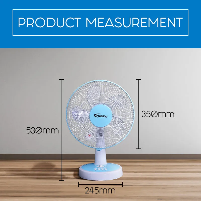 Desk Fan 12" with Oscillation & Timer (PPTF303)