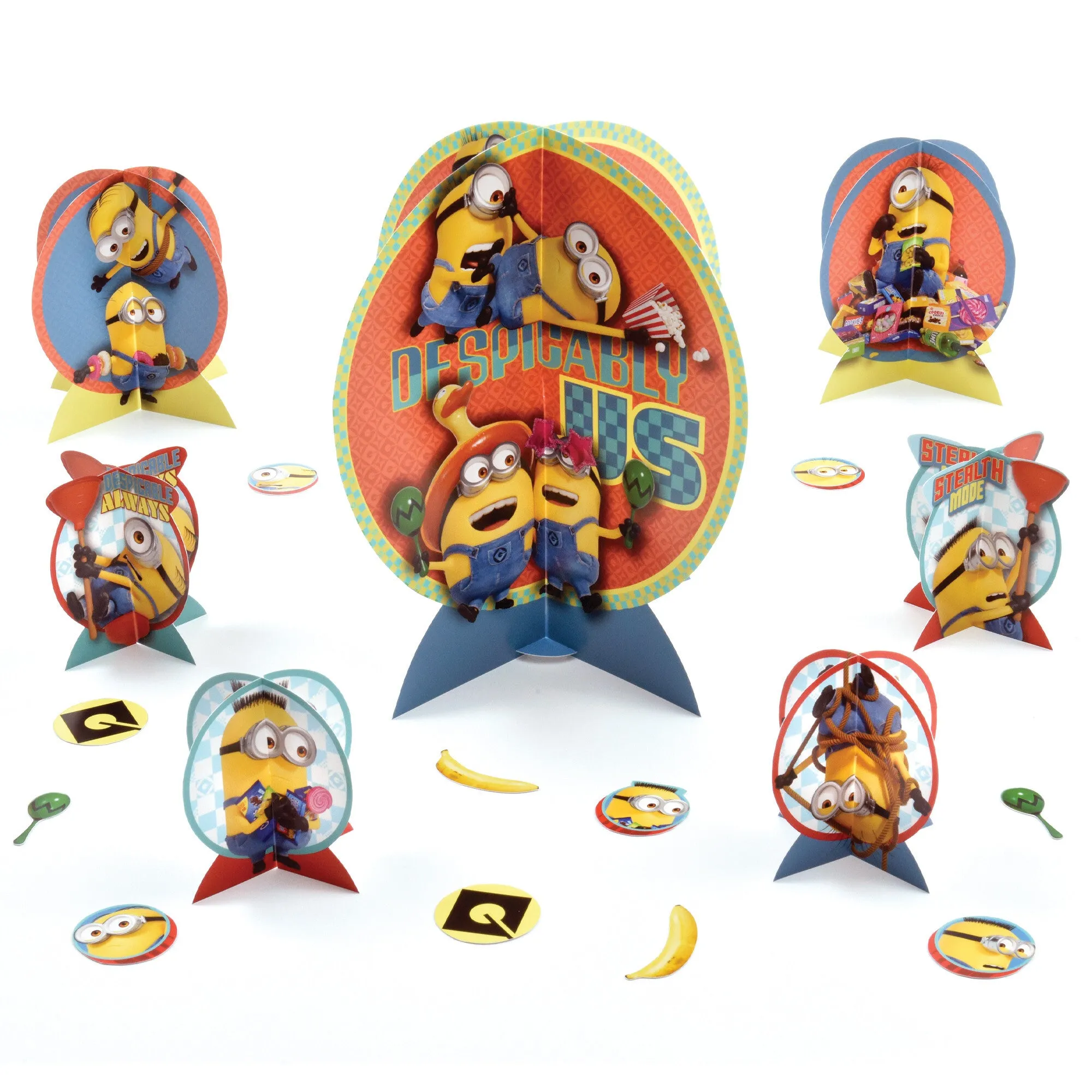 Despicable Me 4 Birthday Paper Table Centerpiece Decoration Kit, 27 Count