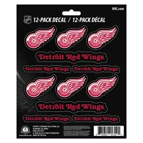 Detroit Red Wings 12 Count Mini Decal Sticker Pack