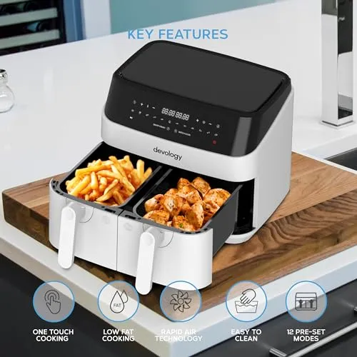 Devology Double Air Fryer (New)