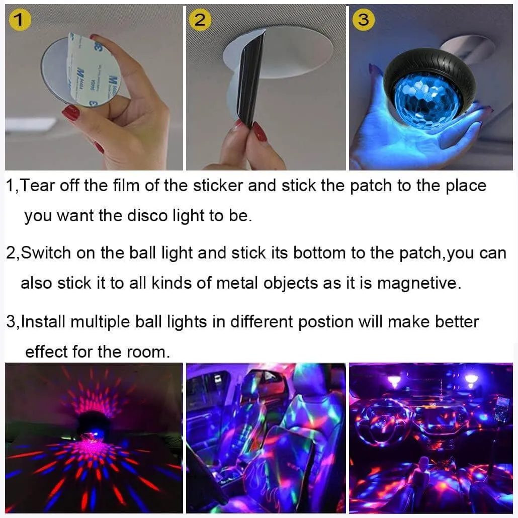 Disco Party Light Night Light 2 in 1 Flashes with Music Sound