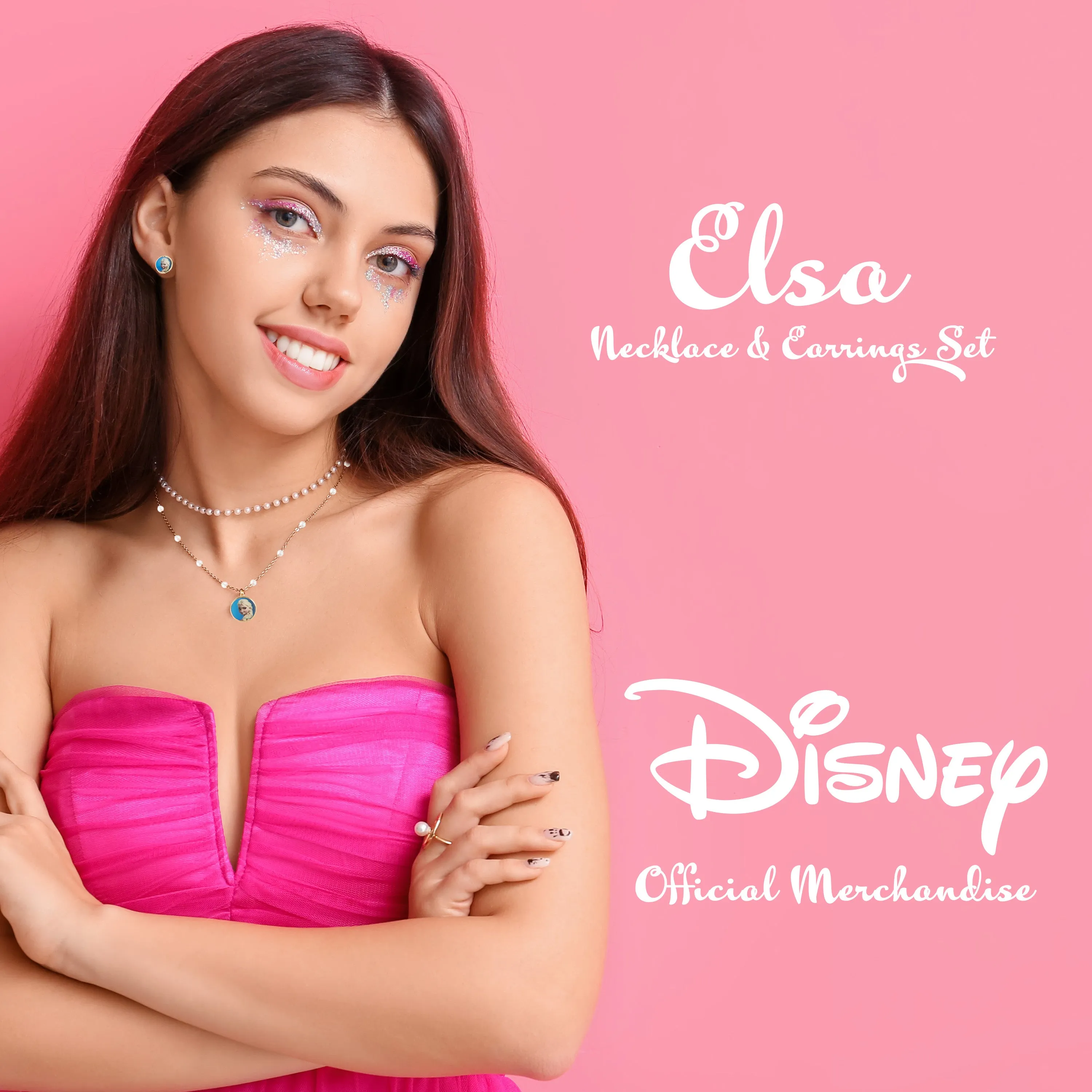 Disney Jewellery Set - Earrings & Necklace - Elsa