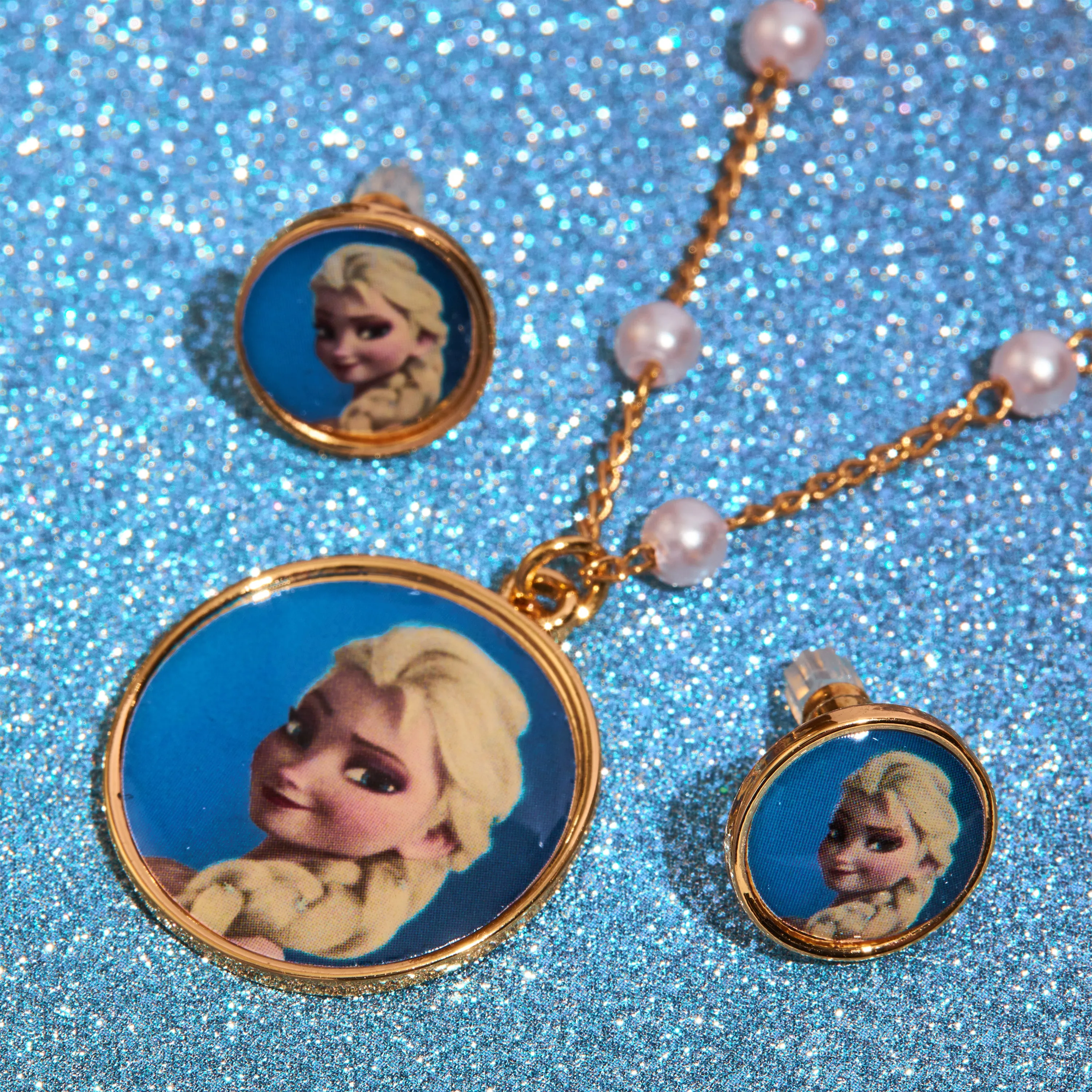 Disney Jewellery Set - Earrings & Necklace - Elsa