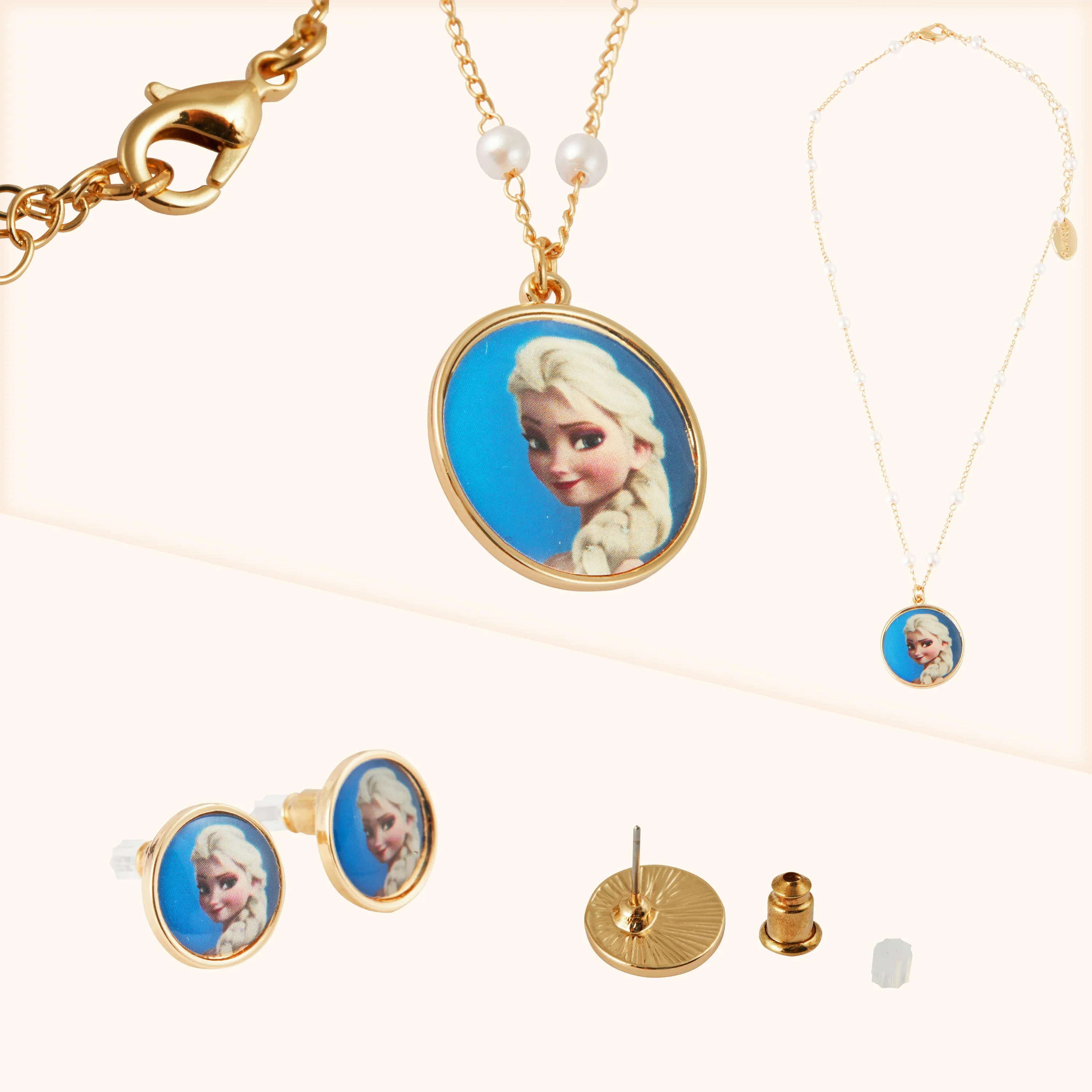 Disney Jewellery Set - Earrings & Necklace - Elsa