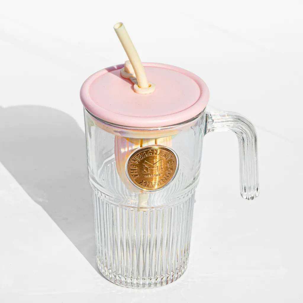 Drinking Cup with Infuser and Straw and handle