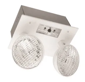 Dual-Lite Ez-2R Decorative Recessed Emergency Lighting 5.4 Watts 2 Fully Adjustable Lamps 6 Volts