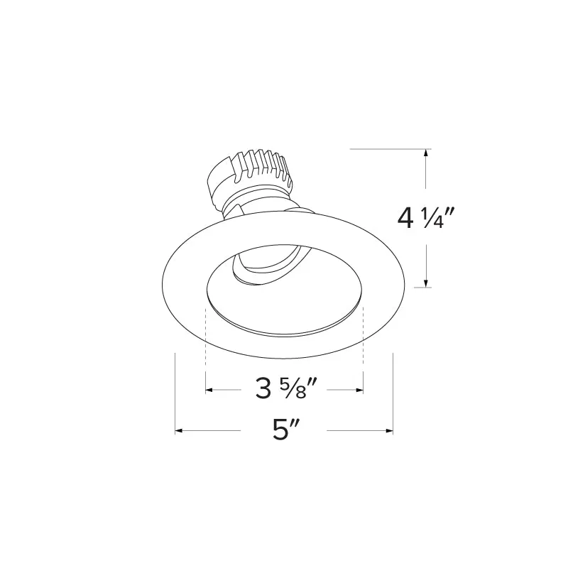 Elco EKCL4357 Pex 4" Universal Sloped Ceiling Koto Trim