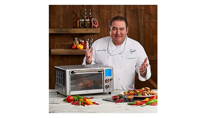 Emeril Lagasse Power Air Fryer 360 Better Than Convection, Toaster Oven, Bake, Broil, Slow Cook, Food Dehydrator, Rotisserie & More! (Renewed)