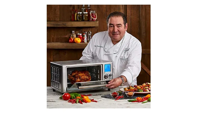 Emeril Lagasse Power Air Fryer 360 Better Than Convection, Toaster Oven, Bake, Broil, Slow Cook, Food Dehydrator, Rotisserie & More! (Renewed)