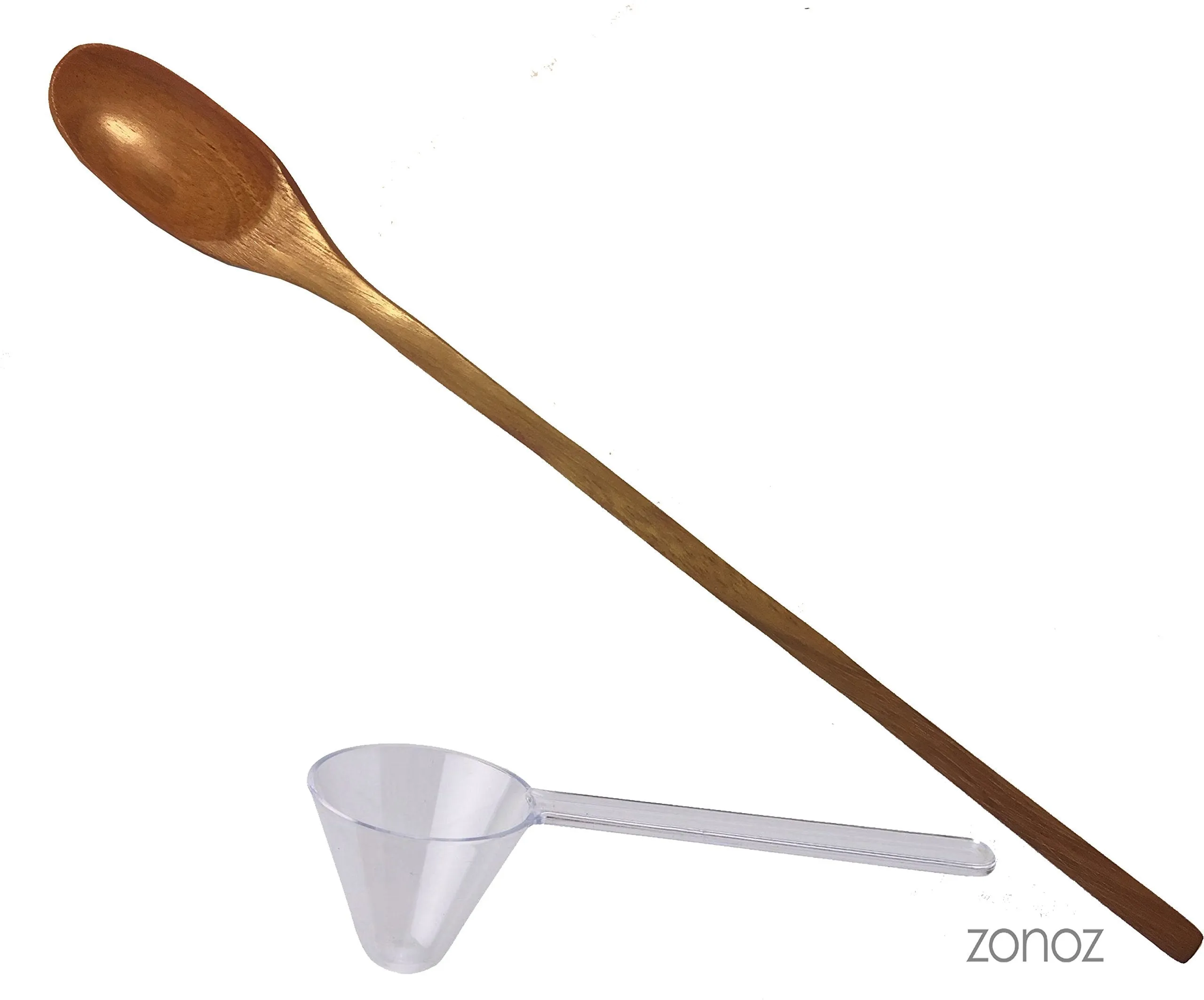 Espro Coffee Press P5-32 oz, Glass Carafe and Stainless Steel Cage, Zonoz Wooden Stirring Spoon & Zonoz One-Tablespoon Plastic Clever Scoop (Bundle)