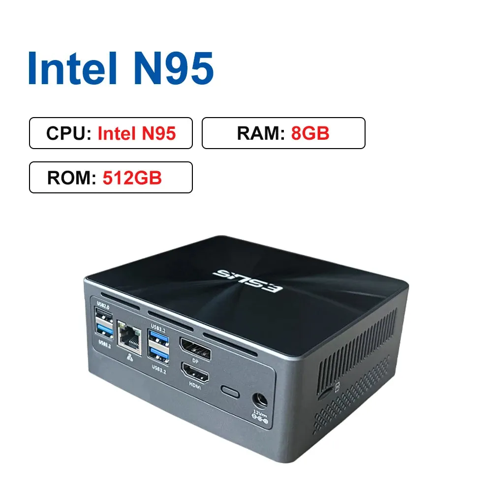 ESUS Mini PC Intel 11th Gen N95 N1000M WiFi6 Gamer Desktop