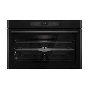 Euromaid EO916ASTB 90cm 16 Function Built-in Oven with Air Fry, Black Glass/Dark Steel - Clearance Discount