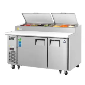 Everest - EPPSR2, Commercial 59" 7 Pan Pizza Prep Table Refrigerator