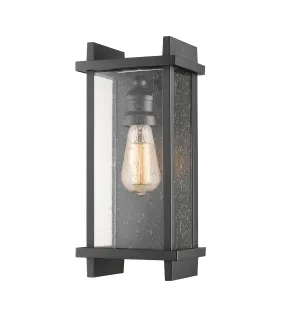 Fallow 1 Light Outdoor Wall Sconce in Black