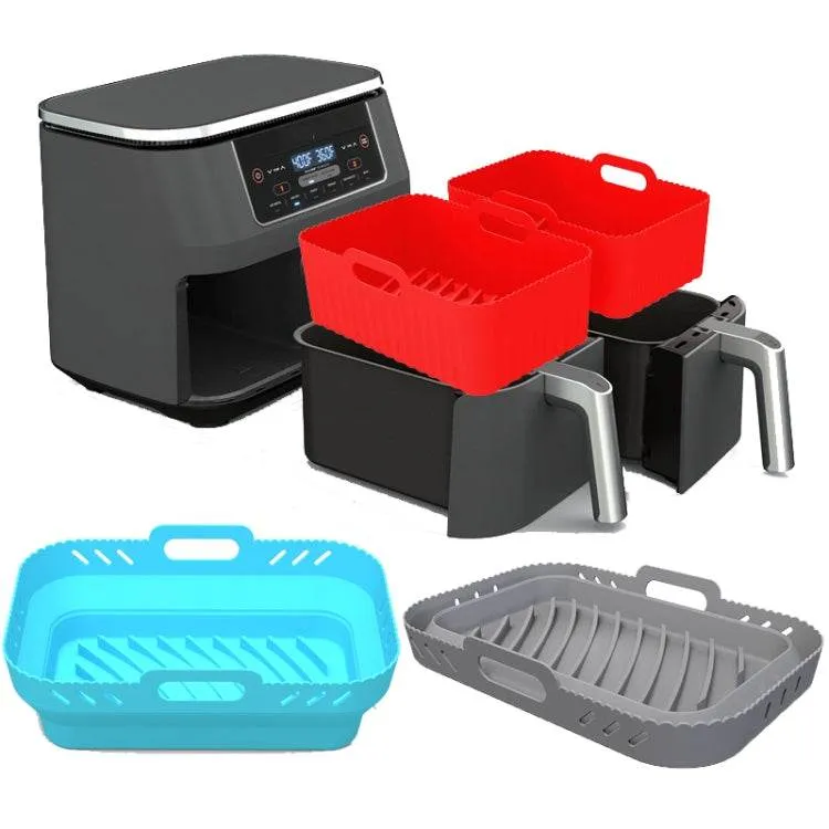 Foldable Silicone Air Fryer Liner for Ninja DZ201 - Reusable, Eco-Friendly Oil-Proof Tray