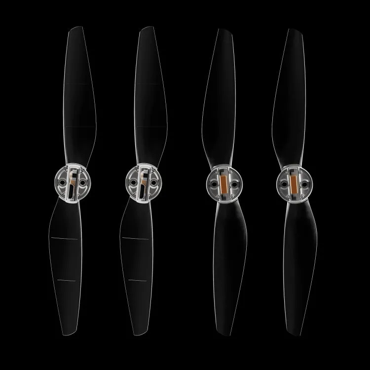 For DJI Mavic Mini 3 Pro STARTRC 2 Pairs Color LED Flash Lamp Low Noise Propellers (Transparent)