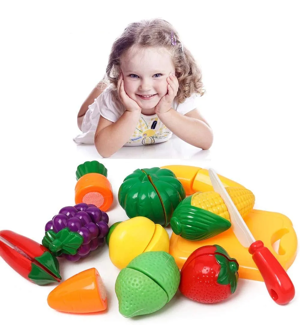 Fruits Cutting Play Set with Knife Board - 9 Pieces