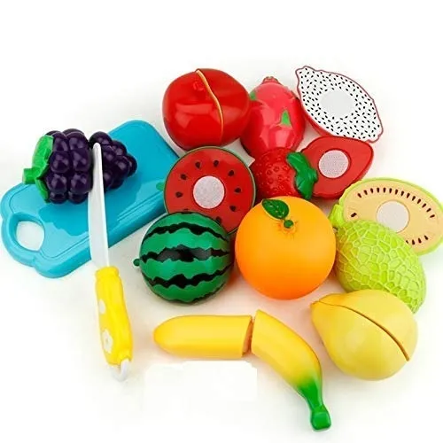 Fruits Cutting Play Set with Knife Board - 9 Pieces