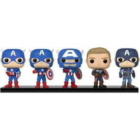 Funko Pop! Marvel Year of The Shield - Captain America Through The Ages 5 Pack, Amazon Exclusive