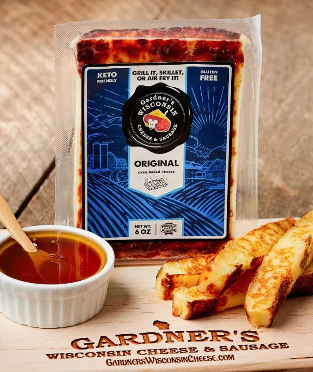 Gardner's Wisconsin Original Oven-Baked Cheese Gluten Free Keto Friendly Eat Hot