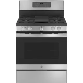 GE 30-inch Freestanding Gas Range with Convection Technology JCGB735SPSS