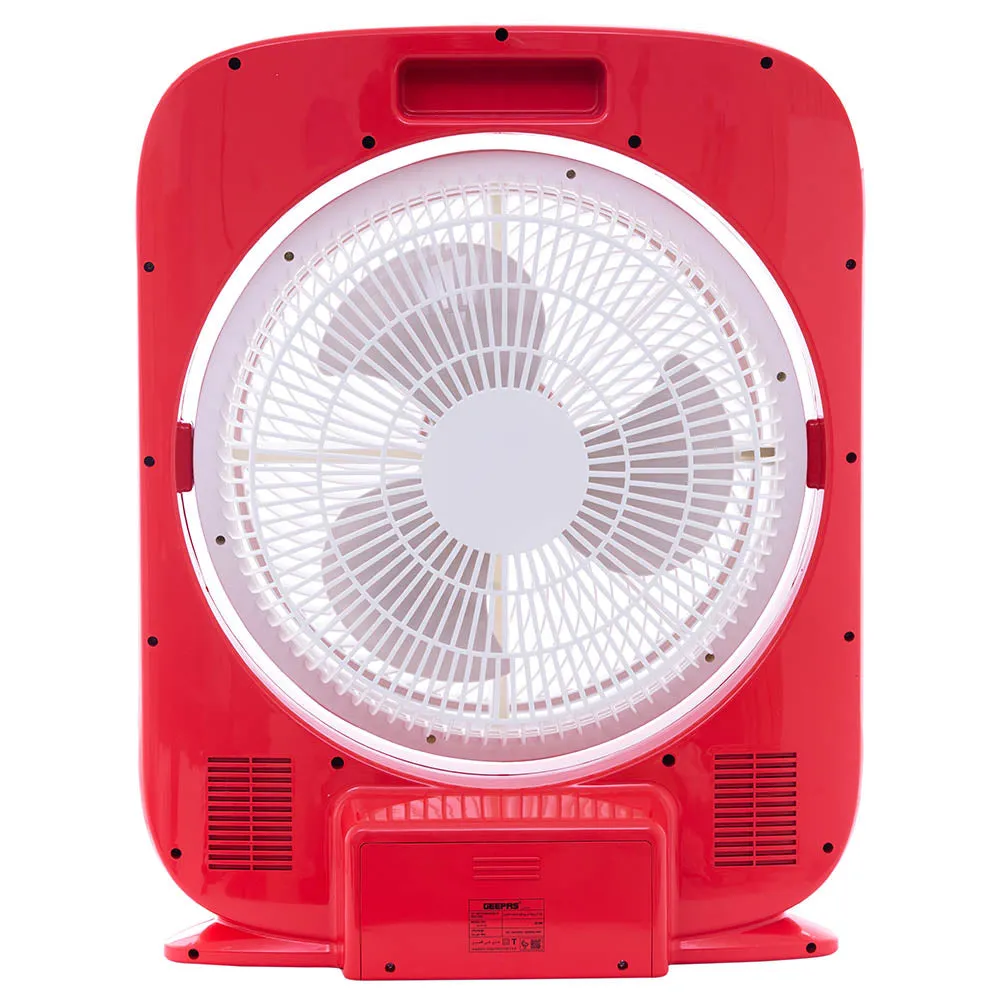 Geepas GF989 12inch  Rechargeable Box Fan With LED Light