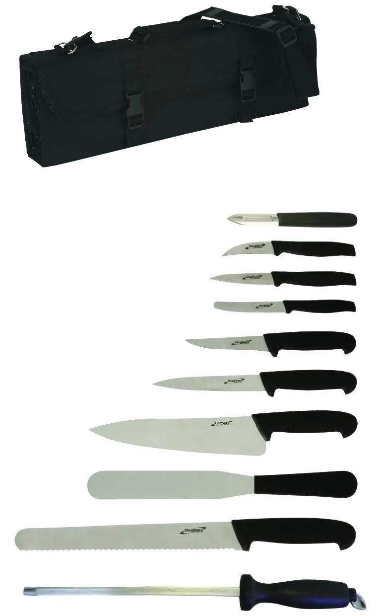 Genware KNIFESET10 10 Piece Knife Set   Knife Case